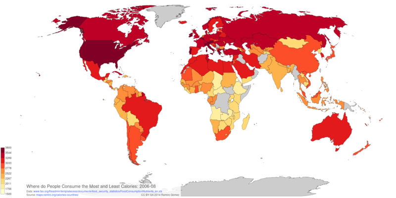 Where do People Consume the Most and Least Calories: 2006-08